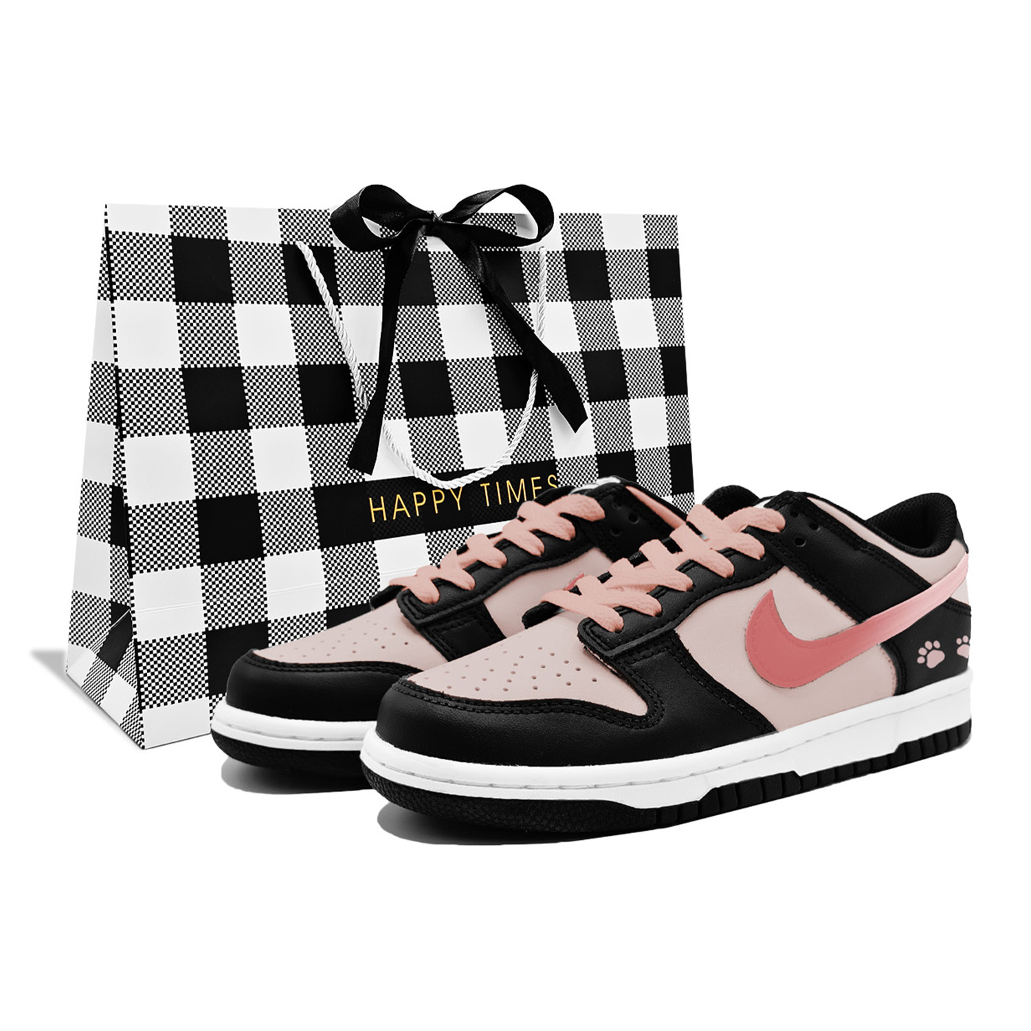 Nike Кроссовки для скейтбординга dunk sweetie cat paw с амортизацией, устойчивые к истиранию и скольжению, низкие, черно-розовые, детские
Nike Кроссовки для скейтбординга dunk sweetie cat paw с амортизацией, устойчивые к истиранию и скольжению, низкие, черно-розовые, детские