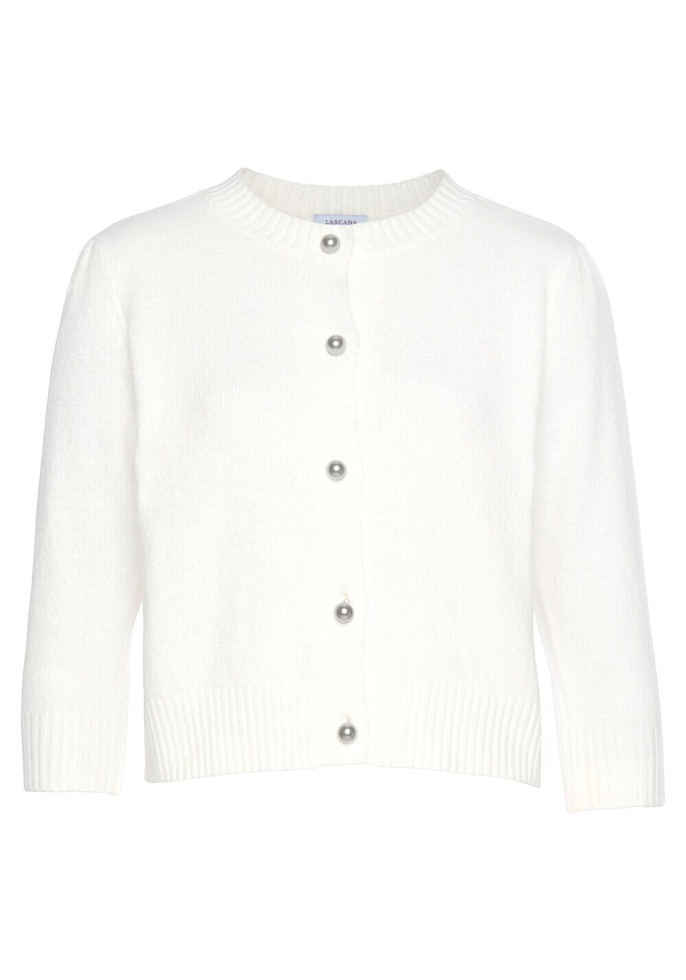 Вязаный кардиган LASCANA, белый
Вязаный кардиган LASCANA, белый