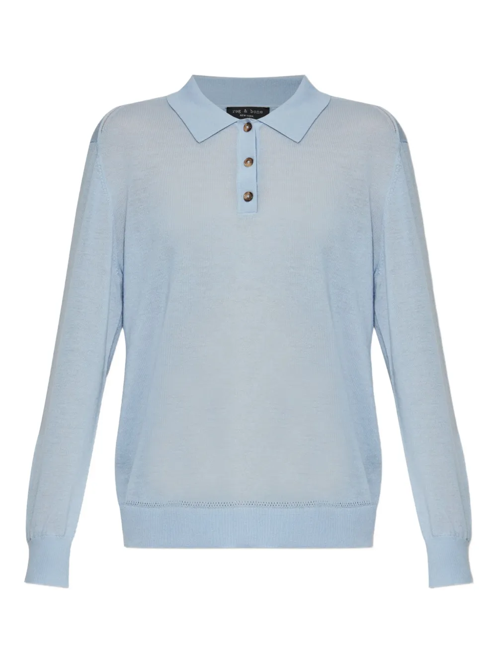 Трикотажное поло на пуговицах rag & bone, синий
Трикотажное поло на пуговицах rag & bone, синий