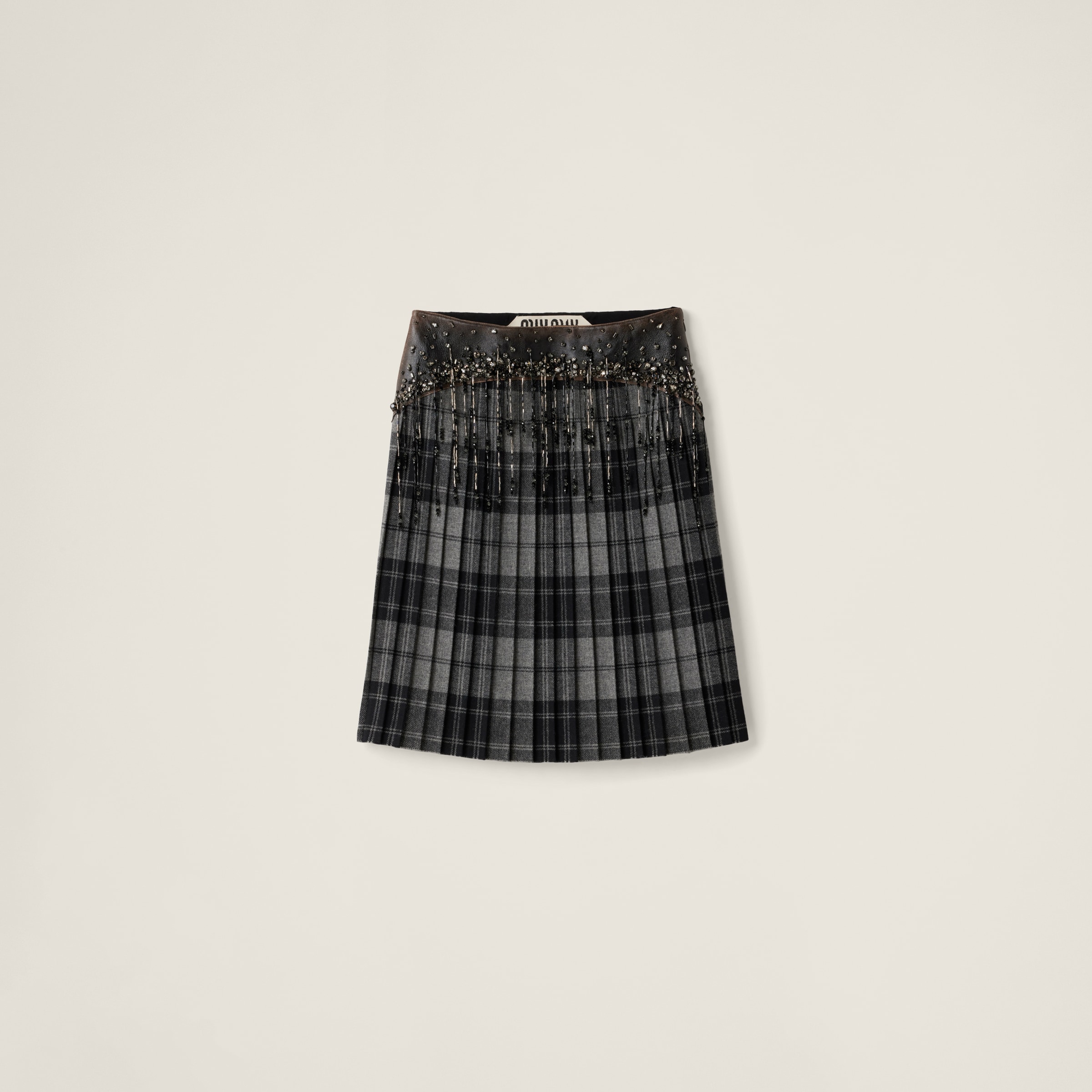 Вышитая юбка в клетку MIU MIU, серый/дымчатый
Вышитая юбка в клетку MIU MIU, серый/дымчатый