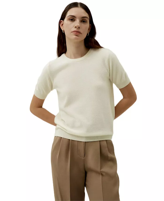 Женский базовый трикотажный топ с круглым вырезом LILYSILK, белый
Женский базовый трикотажный топ с круглым вырезом LILYSILK, белый