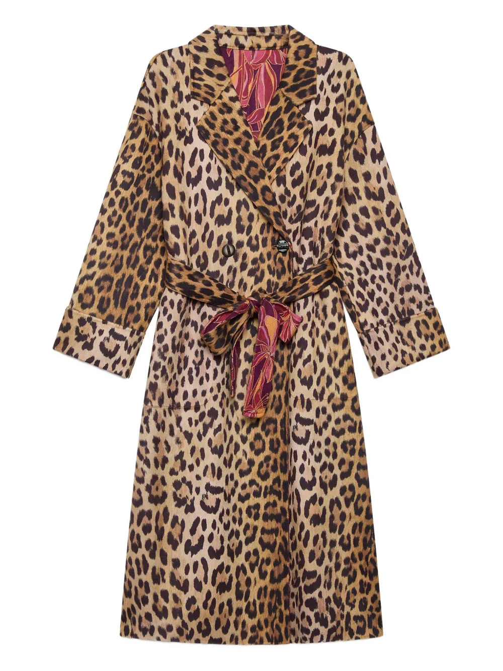Пальто с поясом и леопардовым принтом MALIPARMI, коричневый
Пальто с поясом и леопардовым принтом MALIPARMI, коричневый