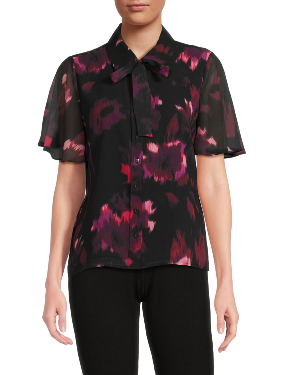 Рубашка с расклешенными рукавами в стиле тай-дай Calvin Klein, черный мульти
Рубашка с расклешенными рукавами в стиле тай-дай Calvin Klein, черный мульти