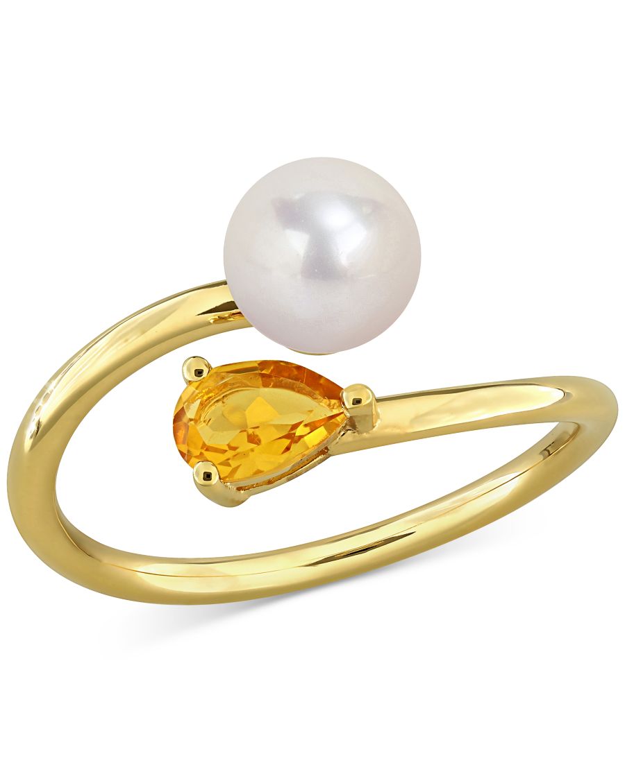 Кольцо с культивированным пресноводным жемчугом и гранатом (общий вес 0,5 карата) в оправе из стерлингового серебра с покрытием из 18-каратного золота Macy's, Citrine
Кольцо с культивированным пресноводным жемчугом и гранатом (общий вес 0,5 карата) в оправе из стерлингового серебра с покрытием из 18-каратного золота Macy's, Citrine