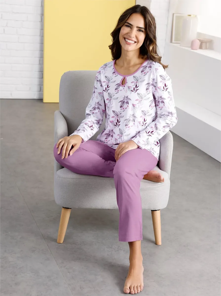 Пижама, цвет Weiß-Orchidee-Bedruckt 
Пижама, цвет Weiß-Orchidee-Bedruckt