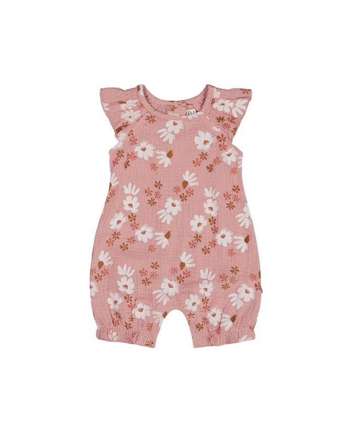 Детский комбинезон из муслина с принтом для девочек - Baby Deux par Deux, розовый 
Детский комбинезон из муслина с принтом для девочек - Baby Deux par Deux, розовый