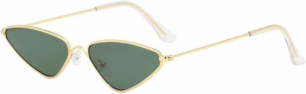 Женские солнцезащитные очки в маленькой треугольной металлической оправе, винтажный стиль, модные солнцезащитные очки с защитой от УФ-излучения UV400 TVTBBVV, Gold Green
Женские солнцезащитные очки в маленькой треугольной металлической оправе, винтажный стиль, модные солнцезащитные очки с защитой от УФ-излучения UV400 TVTBBVV, Gold Green