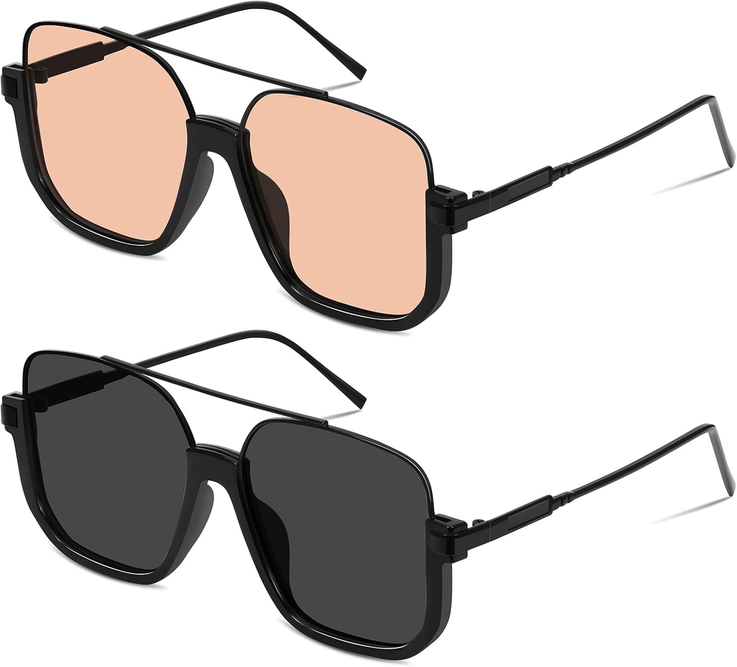 Квадратные солнцезащитные очки-авиаторы большого размера для женщин и мужчин в стиле ретро 70-х годов с двойной перемычкой, модные солнцезащитные очки с защитой от УФ-излучения RSQQAV
Квадратные солнцезащитные очки-авиаторы большого размера для женщин и мужчин в стиле ретро 70-х годов с двойной перемычкой, модные солнцезащитные очки с защитой от УФ-излучения RSQQAV