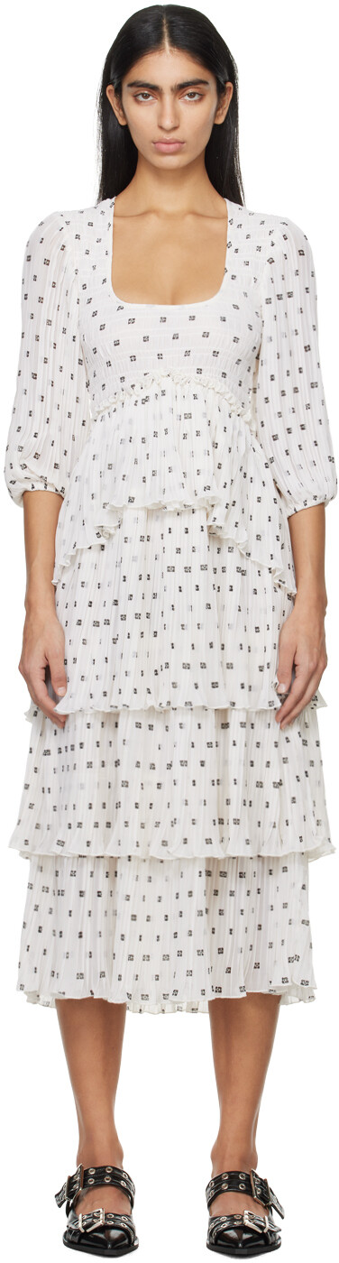 Белое платье-миди со складками Ganni, Белый, Белое платье-миди со складками Ganni
Белое платье-миди со складками Ganni, Белый, Белое платье-миди со складками Ganni