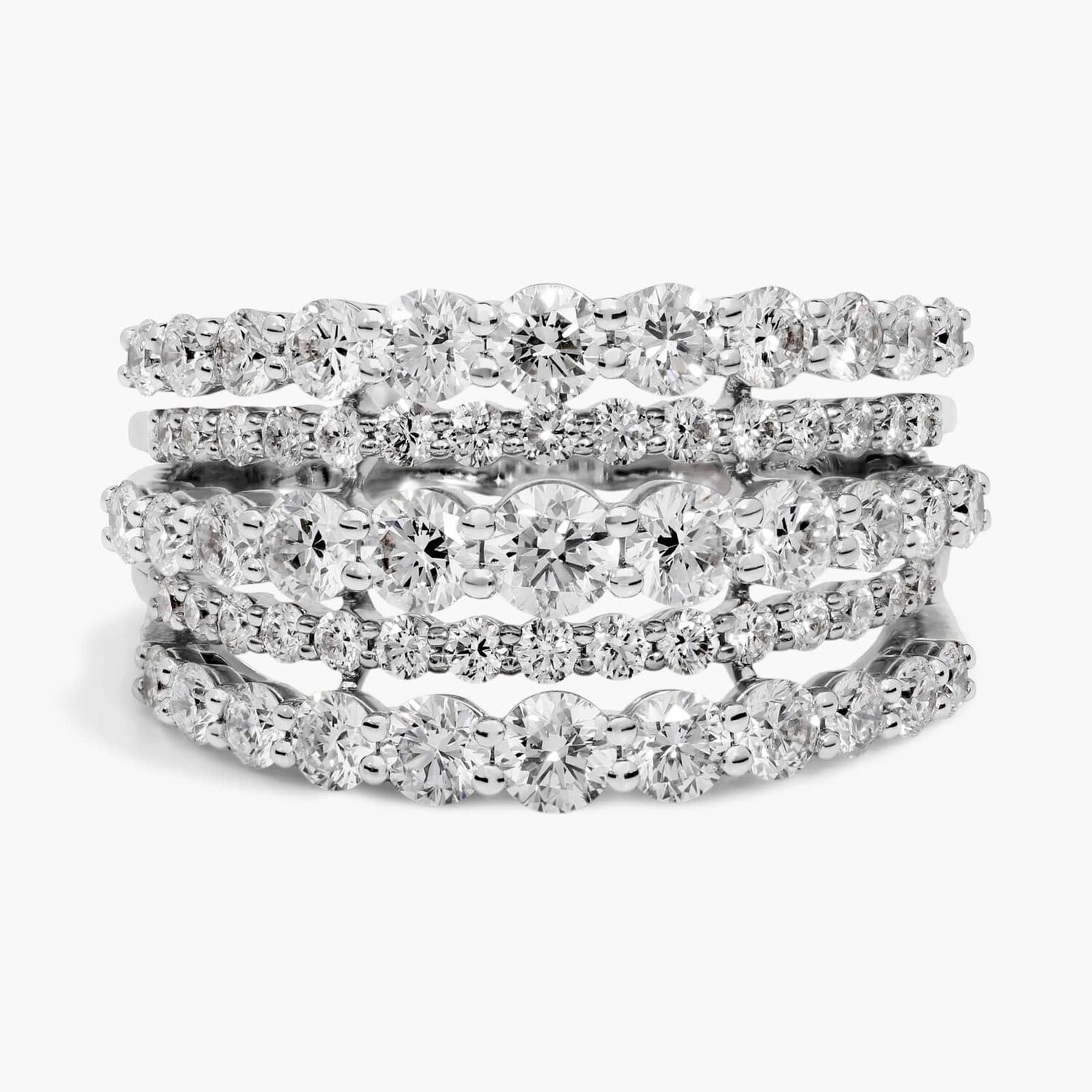 Модное кольцо с градуированным рядом бриллиантов из 14-каратного белого золота (2 карата) Blue Nile
Модное кольцо с градуированным рядом бриллиантов из 14-каратного белого золота (2 карата) Blue Nile