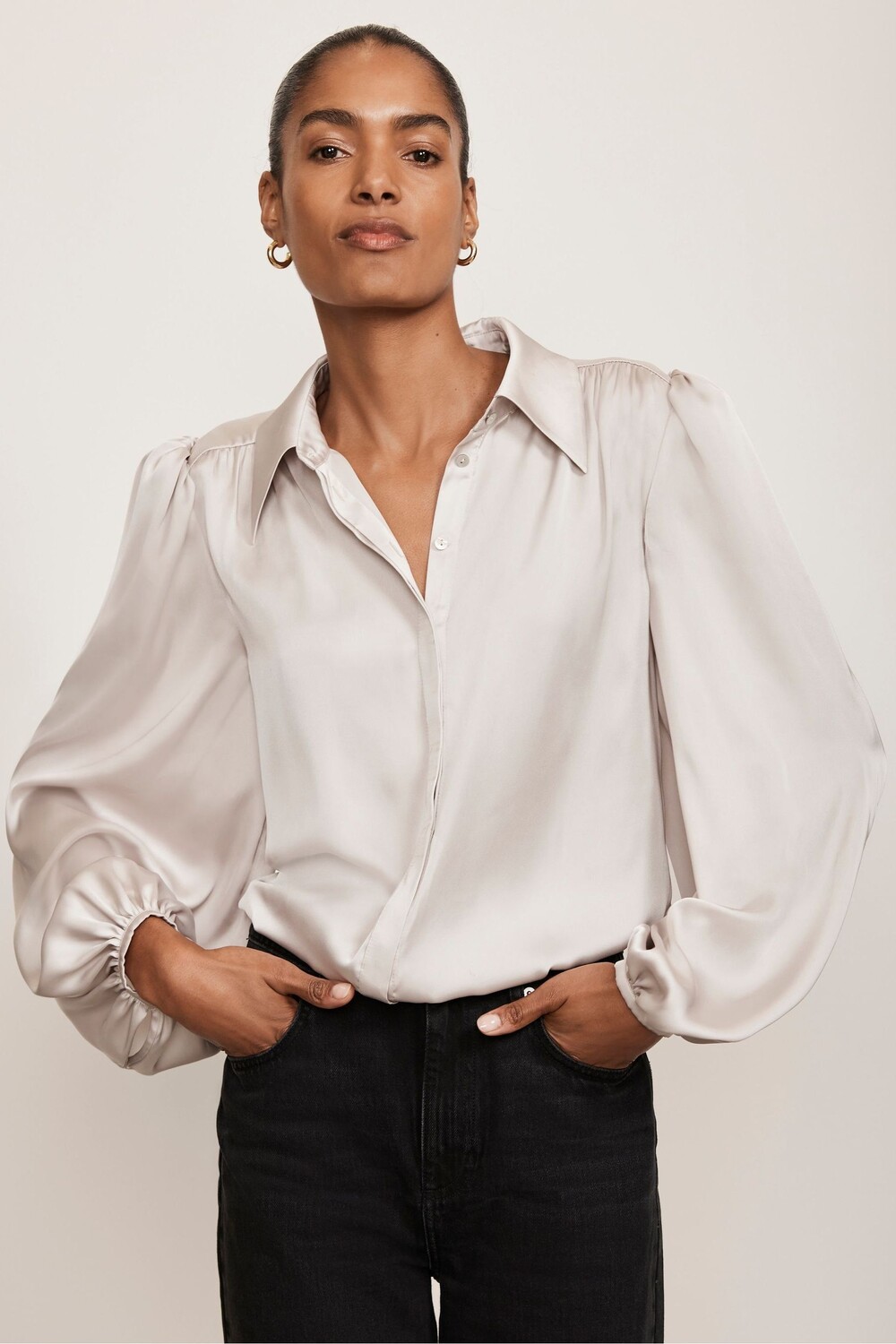 Бежевый топ блузон из смеси шелка Mint Velvet, бежевый
Бежевый топ блузон из смеси шелка Mint Velvet, бежевый