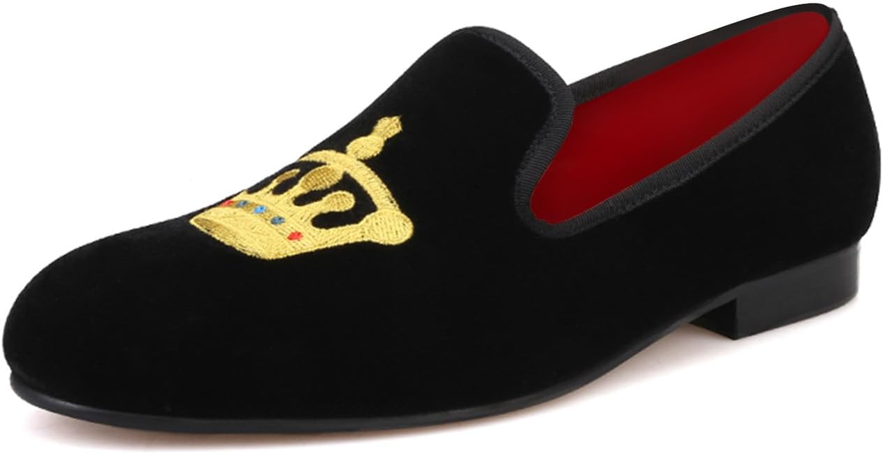 Мужские лоферы Santimon, слипоны для свадьбы, повседневные замшевые бархатные пенни-лоферы, модные туфли с вышитой короной для делового костюма и смокинга, роскошные туфли для выпускного, вечеринки, дискотеки для мужчин, черный
Мужские лоферы Santimon, слипоны для свадьбы, повседневные замшевые бархатные пенни-лоферы, модные туфли с вышитой короной для делового костюма и смокинга, роскошные туфли для выпускного, вечеринки, дискотеки для мужчин, черный