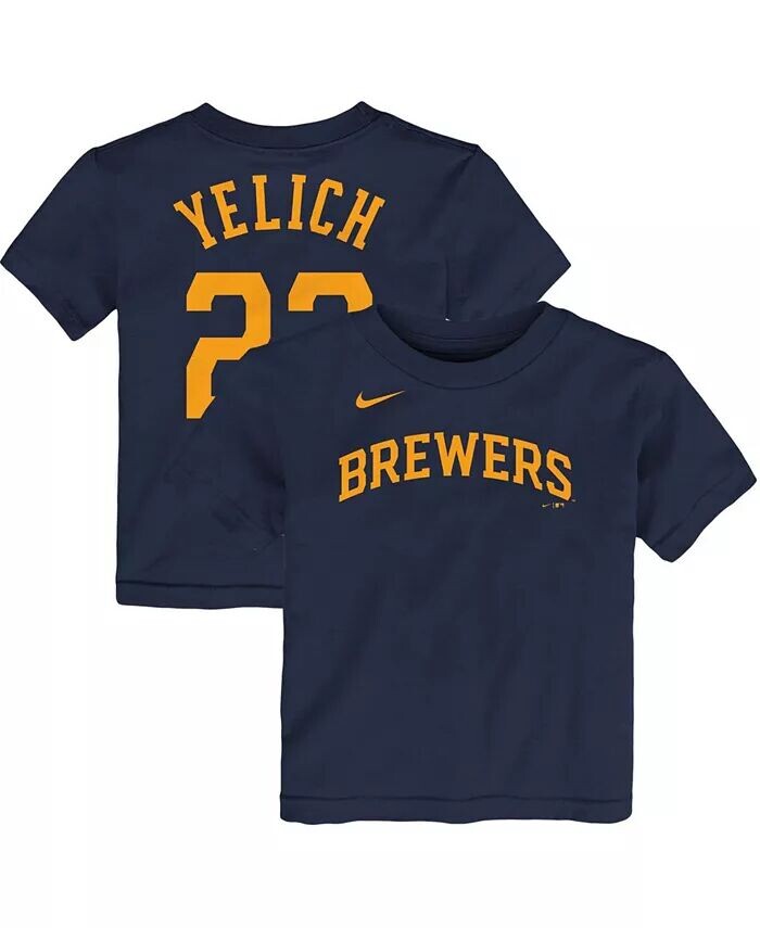 Футболка Christian Yelich Navy Milwaukee Brewers для мальчиков и девочек с именем и номером игрока Nike, синий
Футболка Christian Yelich Navy Milwaukee Brewers для мальчиков и девочек с именем и номером игрока Nike, синий