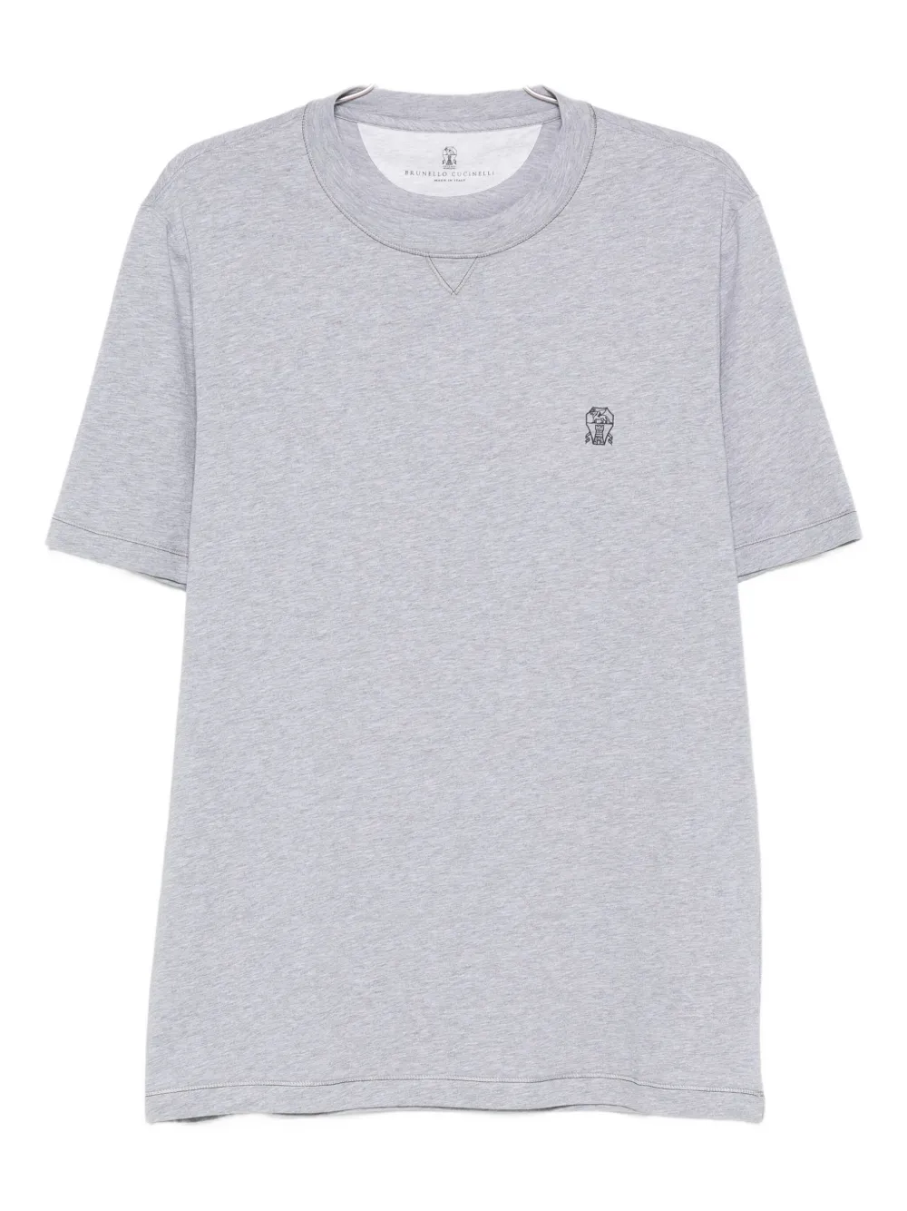 Вышитая хлопковая футболка Brunello Cucinelli, серый
Вышитая хлопковая футболка Brunello Cucinelli, серый