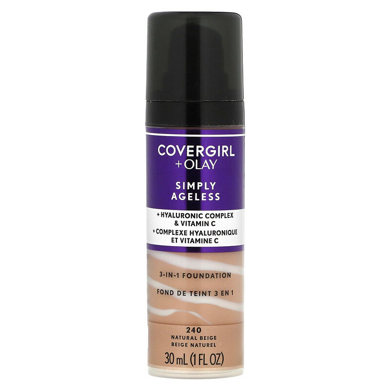 Covergirl, Olay Simply Ageless, тональный крем 3 в 1, оттенок 240 натуральный бежевый, 30 мл (1 жидк. унция)
Covergirl, Olay Simply Ageless, тональный крем 3 в 1, оттенок 240 натуральный бежевый, 30 мл (1 жидк. унция)