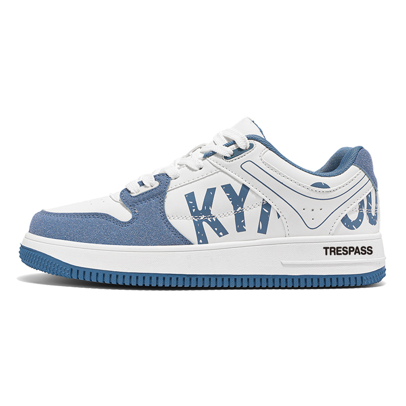 TRESPASS Скользоустойчивые, износостойкие, дышащие мужские скейтерские кроссовки низкие бело-голубые, цвет White Blue 
TRESPASS Скользоустойчивые, износостойкие, дышащие мужские скейтерские кроссовки низкие бело-голубые, цвет White Blue