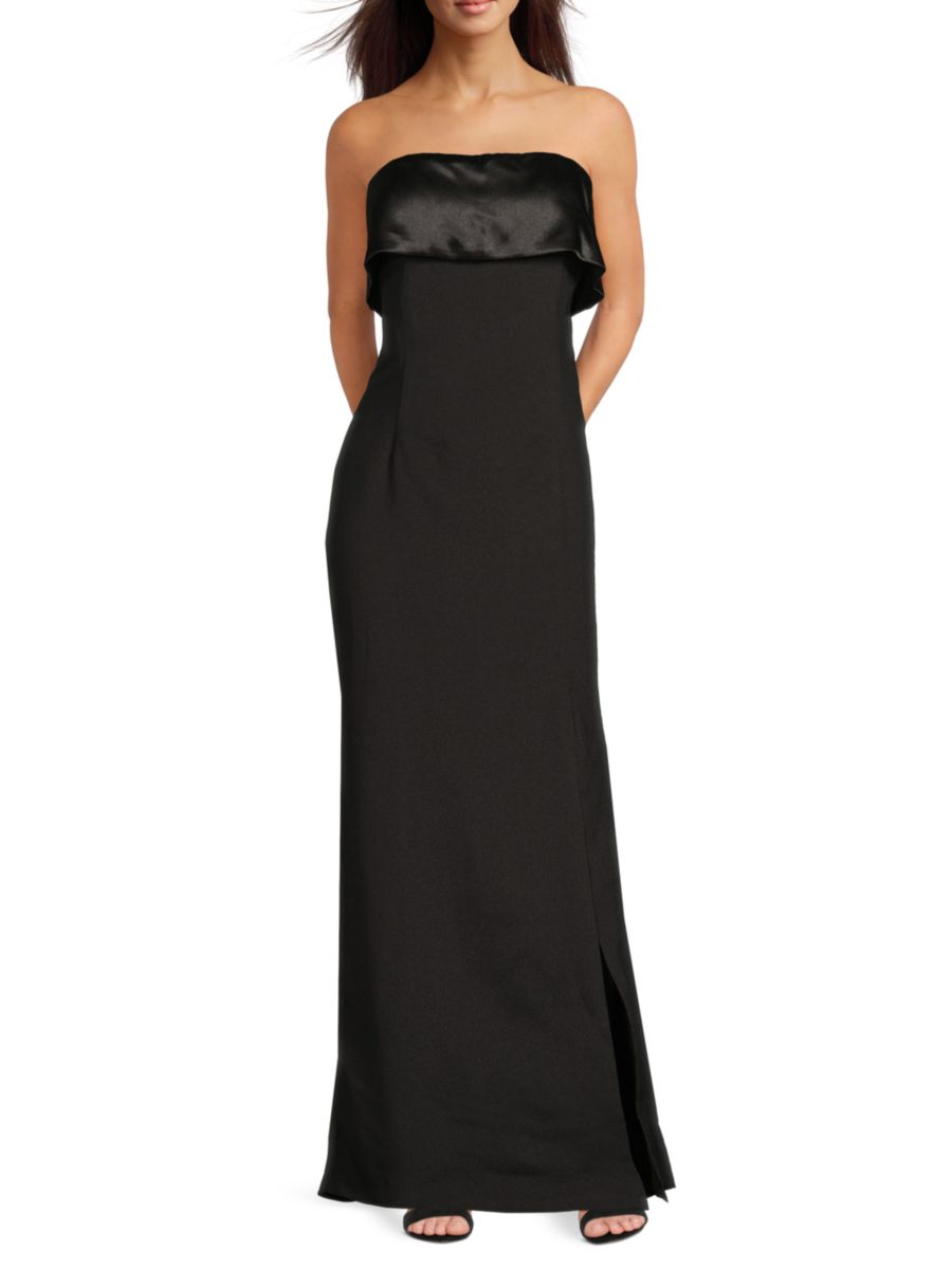 Платье-футляр с атласной отделкой Rene Ruiz Collection, черный
Платье-футляр с атласной отделкой Rene Ruiz Collection, черный