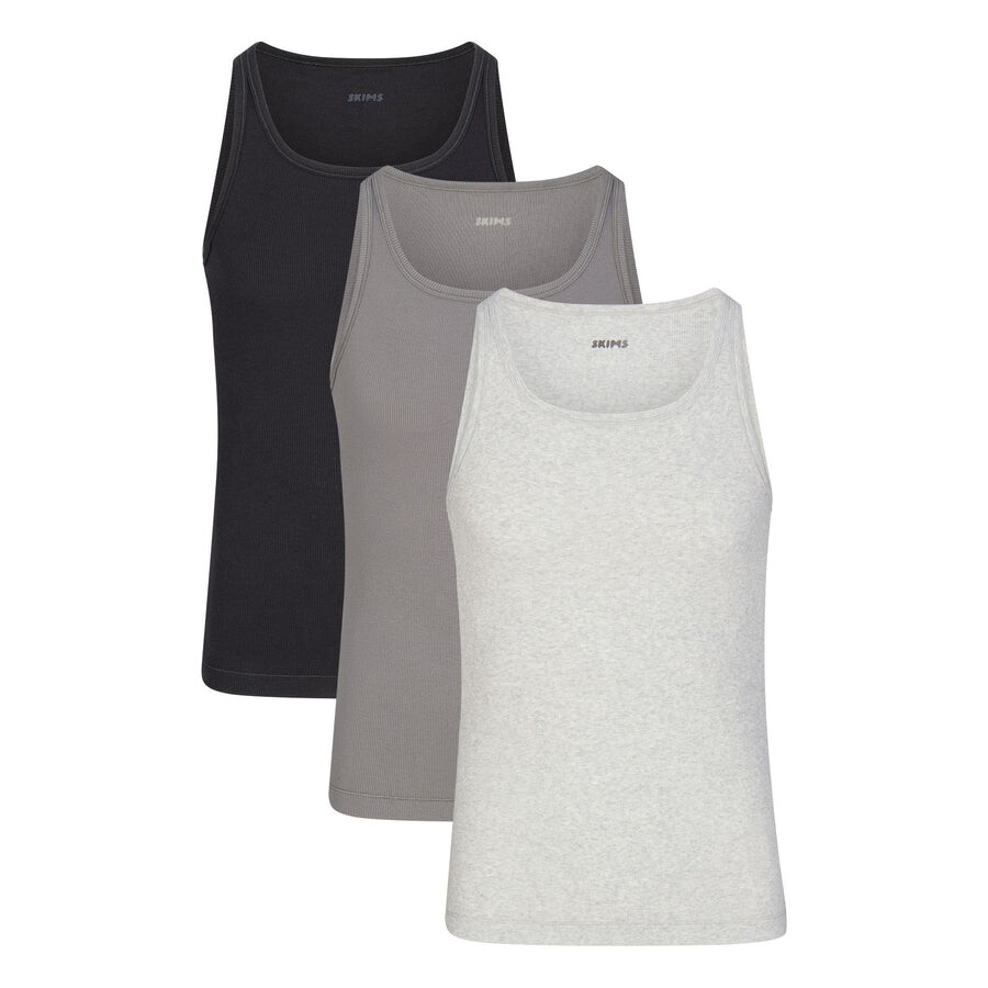 Мужская майка на ребрах, 3 шт. SKIMS Skims Cotton, цвет Heather Multi
Мужская майка на ребрах, 3 шт. SKIMS Skims Cotton, цвет Heather Multi