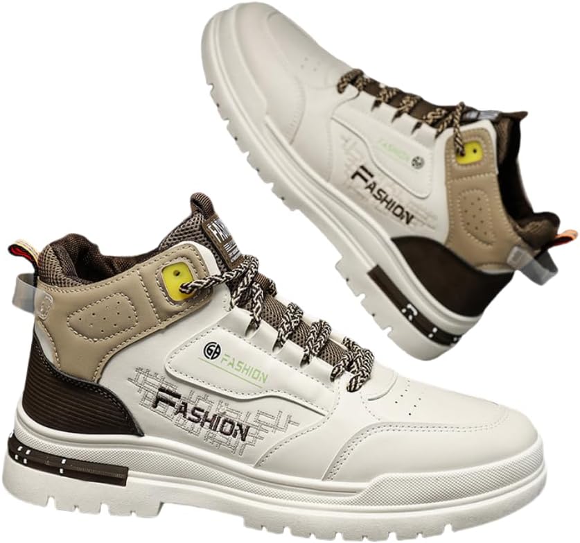 Мужские повседневные кроссовки - кроссовки на платформе с шнуровкой, противоскользящей подошвой из ПВХ - универсальная обувь для спортзала и повседневной носки Hhhchpm, бежевый
Мужские повседневные кроссовки - кроссовки на платформе с шнуровкой, противоскользящей подошвой из ПВХ - универсальная обувь для спортзала и повседневной носки Hhhchpm, бежевый