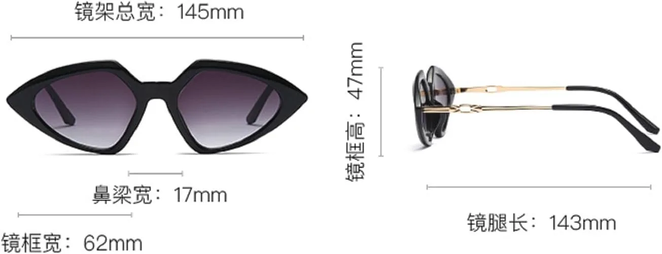 Винтажные солнцезащитные очки Melrose «кошачий глаз» для женщин, модные очки неправильной формы, стильные роскошные многоугольные солнцезащитные очки 19053, Black
Винтажные солнцезащитные очки Melrose «кошачий глаз» для женщин, модные очки неправильной формы, стильные роскошные многоугольные солнцезащитные очки 19053, Black