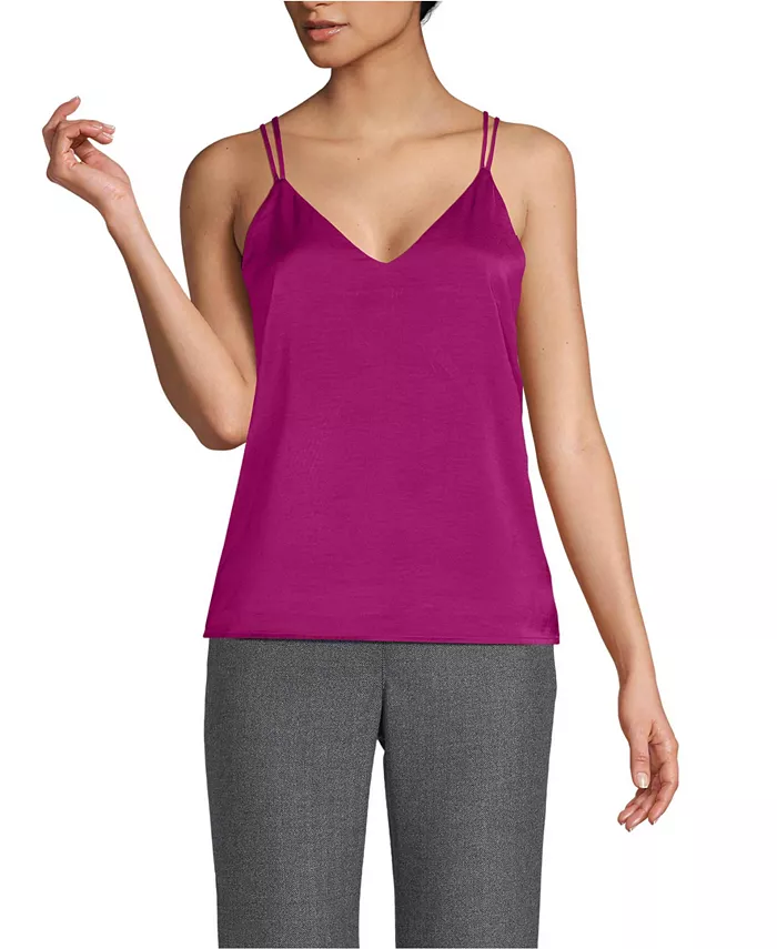 Женская атласная майка с V-образным вырезом Lands' End, розовый
Женская атласная майка с V-образным вырезом Lands' End, розовый