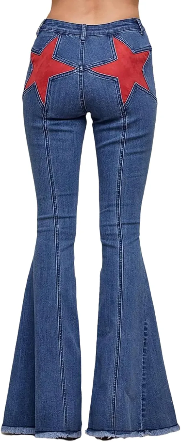 Женские джинсы bell bottom с пачворком и рваным краем TACSTRUN
Женские джинсы bell bottom с пачворком и рваным краем TACSTRUN