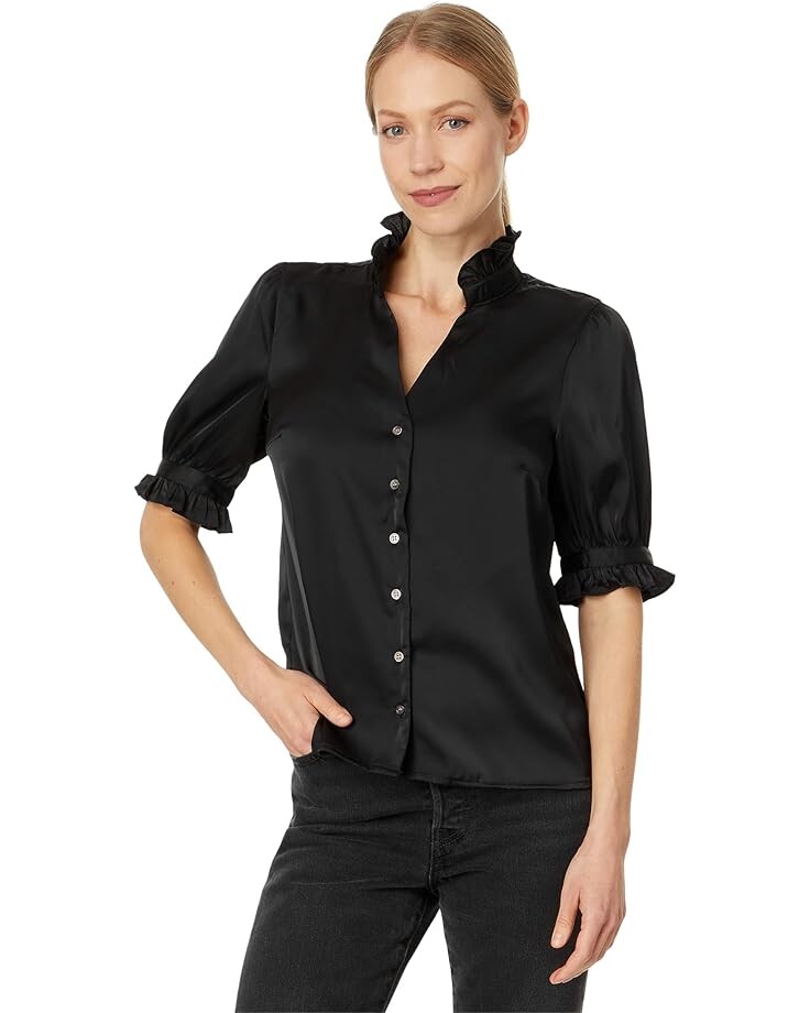 Топ CeCe Short Sleeve Cowl Neck Shirred Cuff Top, цвет Rich Black
Топ CeCe Short Sleeve Cowl Neck Shirred Cuff Top, цвет Rich Black