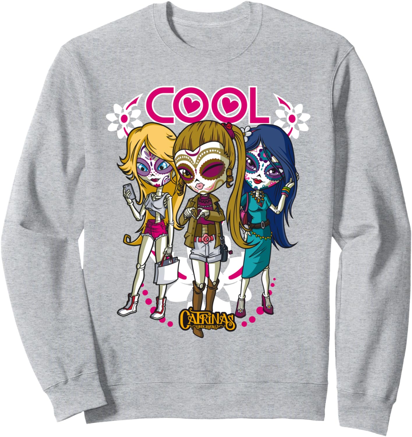 Подземный мир Катрины - красочная толстовка с дизайном ко Дню мертвых Catrinas, серый
Подземный мир Катрины - красочная толстовка с дизайном ко Дню мертвых Catrinas, серый