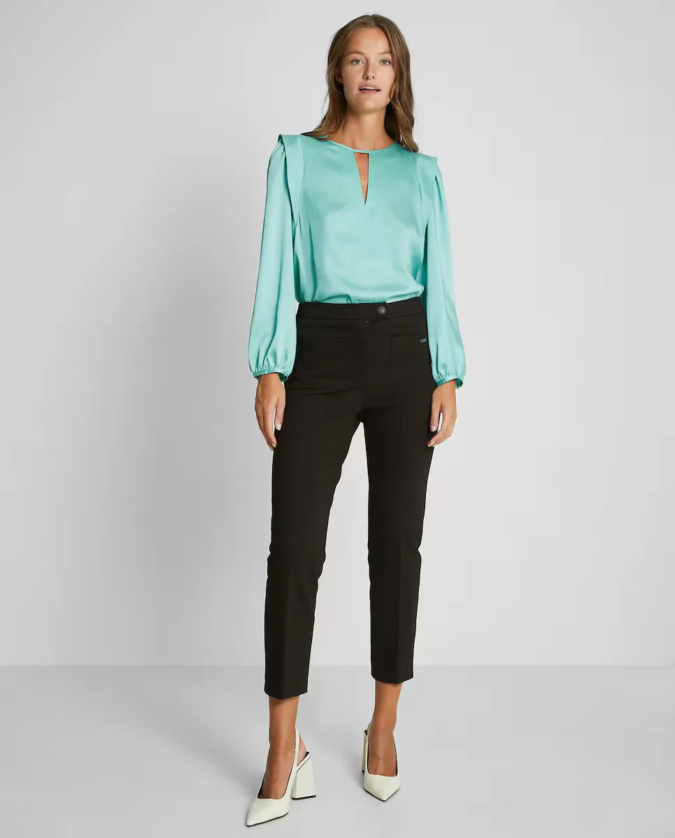 Женские укороченные брюки скинни с центральной резинкой Trucco, черный
Женские укороченные брюки скинни с центральной резинкой Trucco, черный