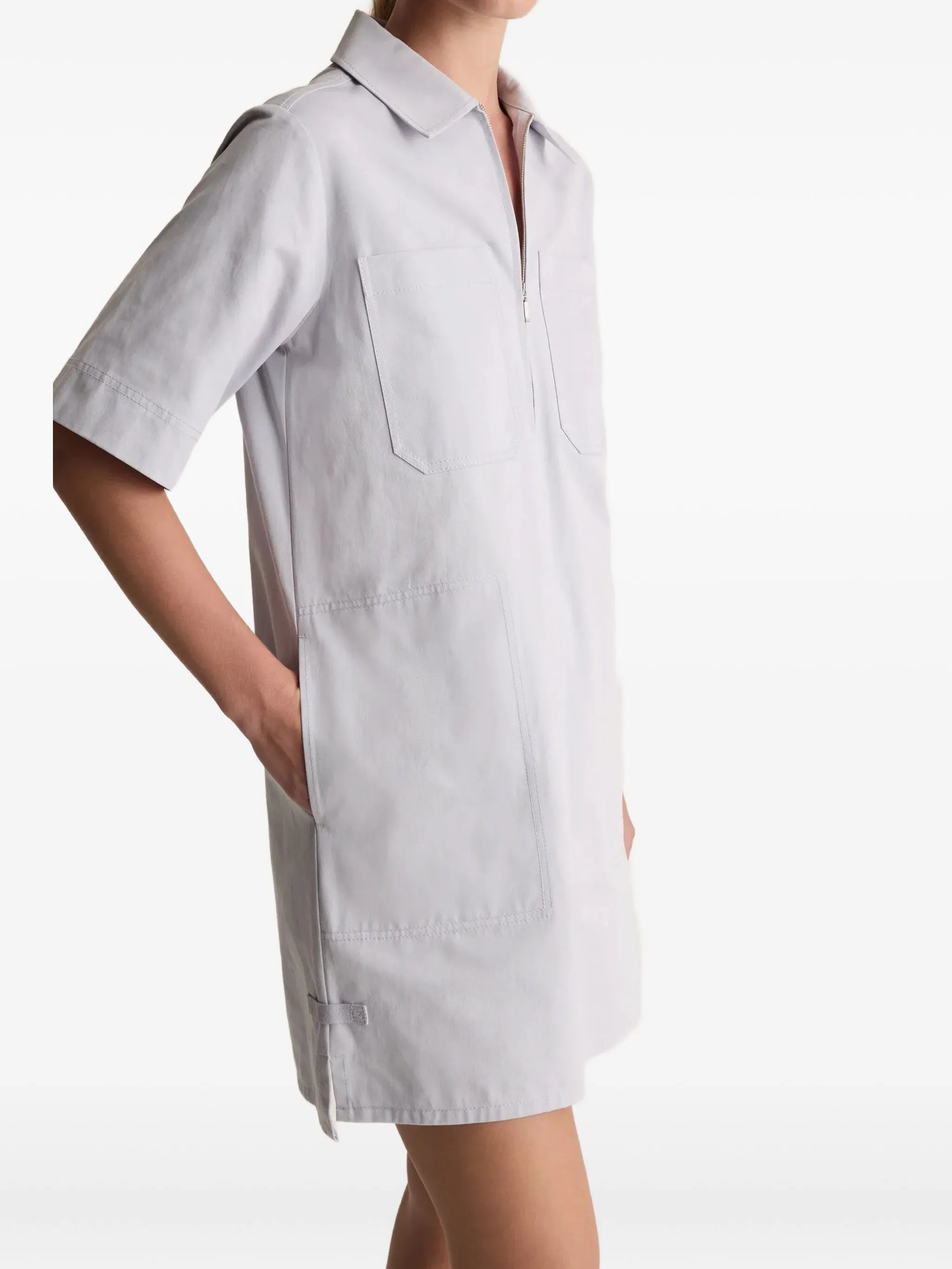 Мини-платье с накладным карманом на молнии наполовину Lee Mathews, синий
Мини-платье с накладным карманом на молнии наполовину Lee Mathews, синий