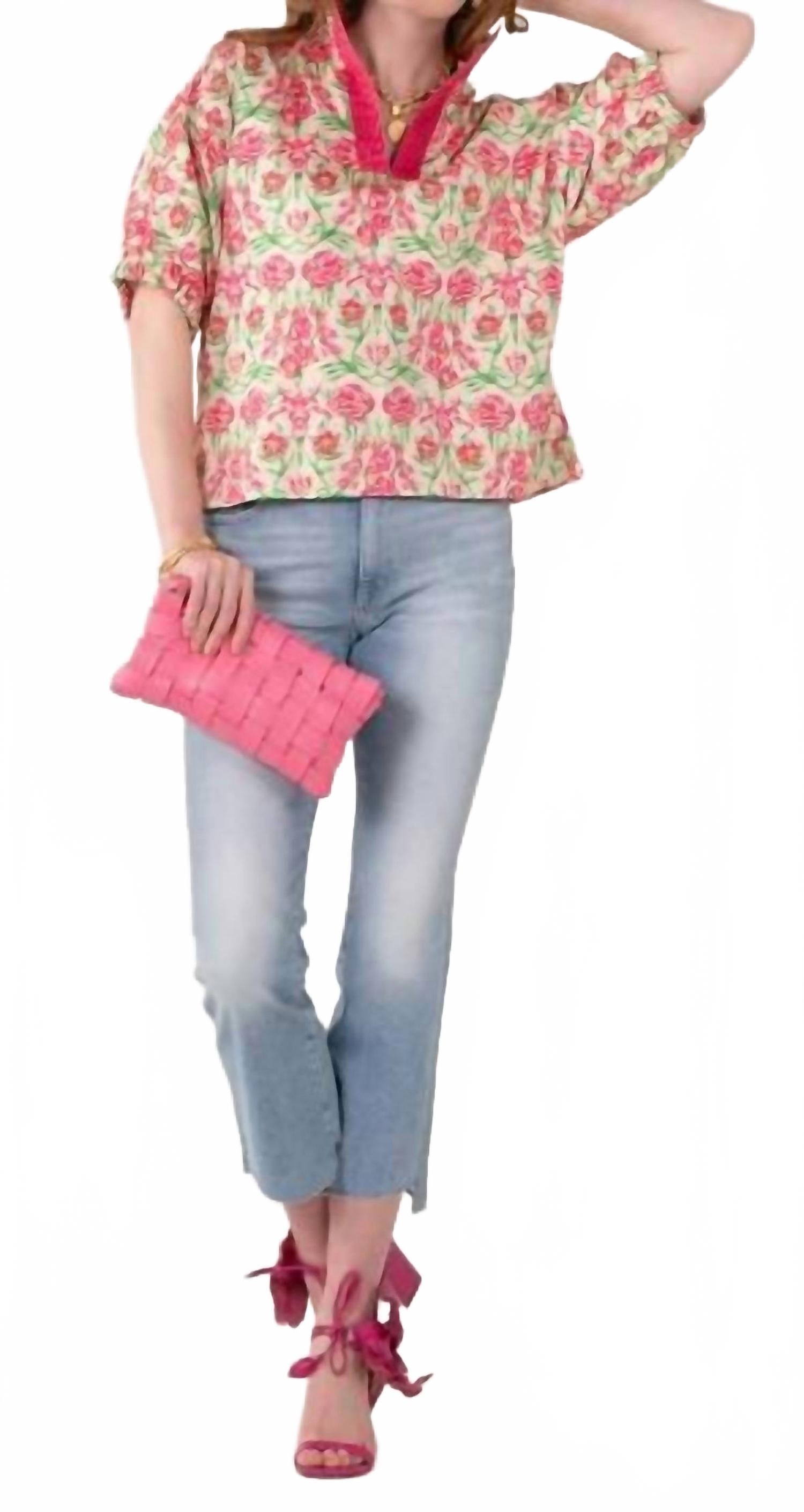 Топ для садовой вечеринки в цвете «розовый зеленый» для садовой вечеринки Emily McCarthy
Топ для садовой вечеринки в цвете «розовый зеленый» для садовой вечеринки Emily McCarthy