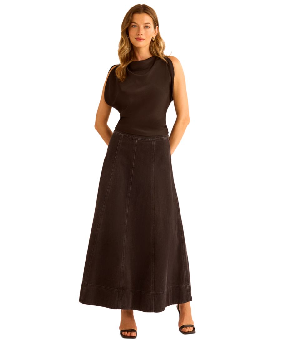 Женская блузка с вырезом-лодочкой и драпировкой 1STATE, Rich Black
Женская блузка с вырезом-лодочкой и драпировкой 1STATE, Rich Black