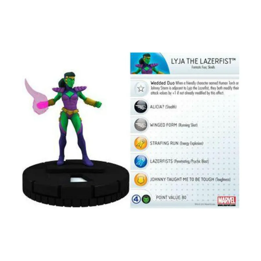 Лия Лазерфист, Marvel HeroClix - Galactic Guardians - Singles
Лия Лазерфист, Marvel HeroClix - Galactic Guardians - Singles