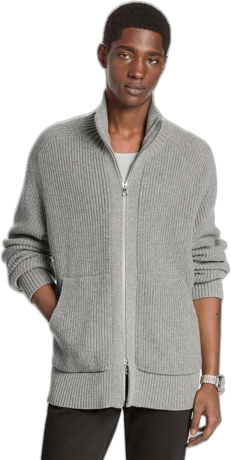 Michael Kors мужской оверсайз свитер с молнией, Ash Melange
Michael Kors мужской оверсайз свитер с молнией, Ash Melange