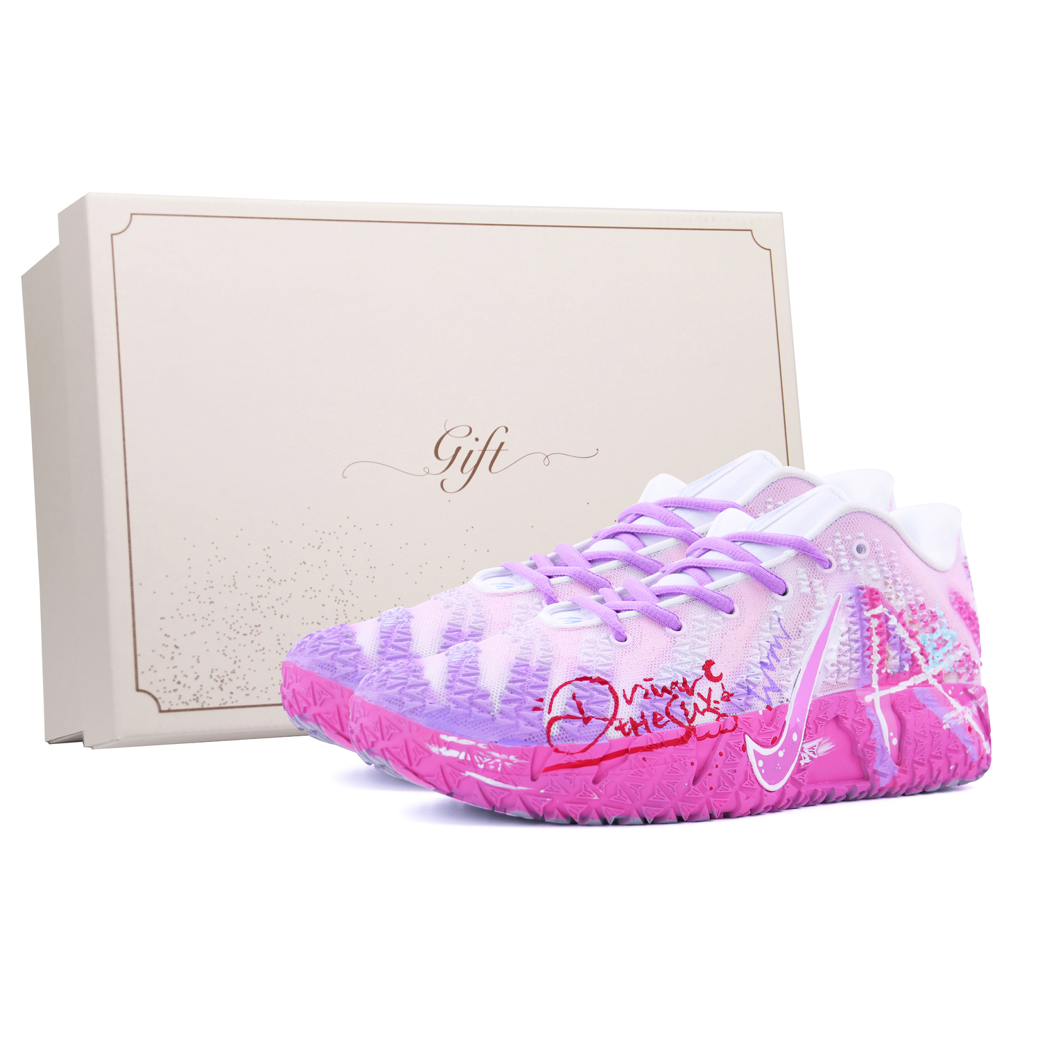 Ja Morant 3 Box, технология Liquid Glorious Cushioning, устойчивые к истиранию, с улучшенным сцеплением и отскоком, низкие баскетбольные кроссовки для мужчин Nike, розовый
Ja Morant 3 Box, технология Liquid Glorious Cushioning, устойчивые к истиранию, с улучшенным сцеплением и отскоком, низкие баскетбольные кроссовки для мужчин Nike, розовый