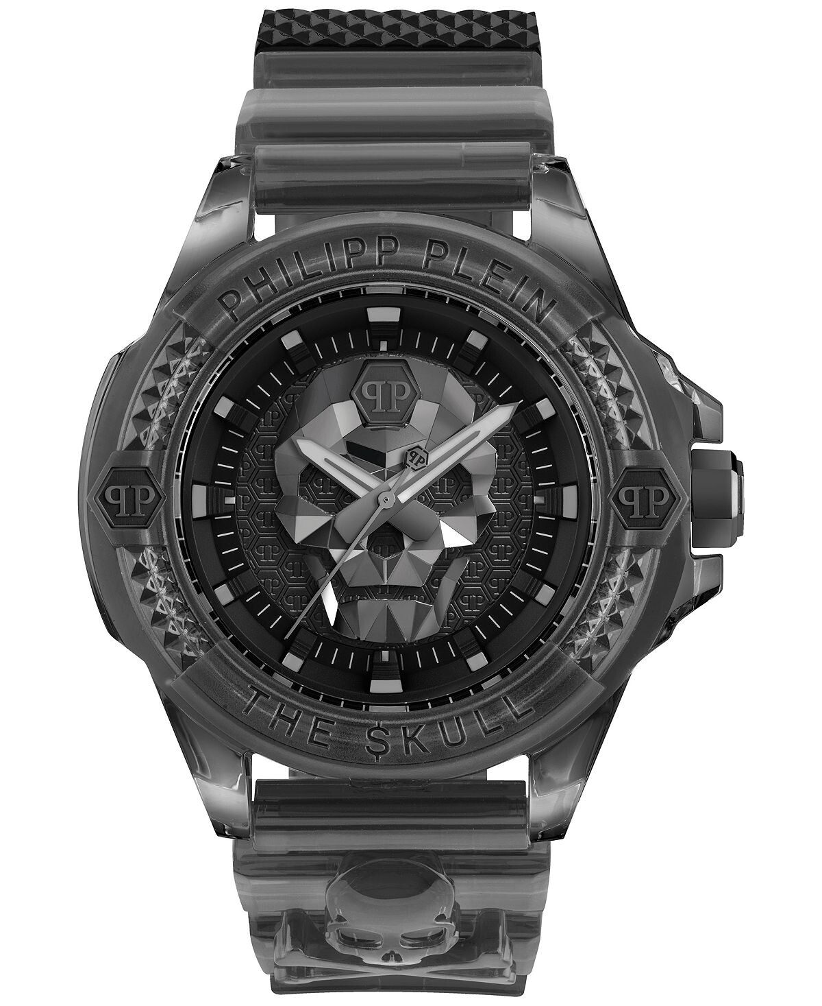 Мужские часы The $kull серые с прозрачным силиконовым ремешком, 45 мм Philipp Plein
Мужские часы The $kull серые с прозрачным силиконовым ремешком, 45 мм Philipp Plein