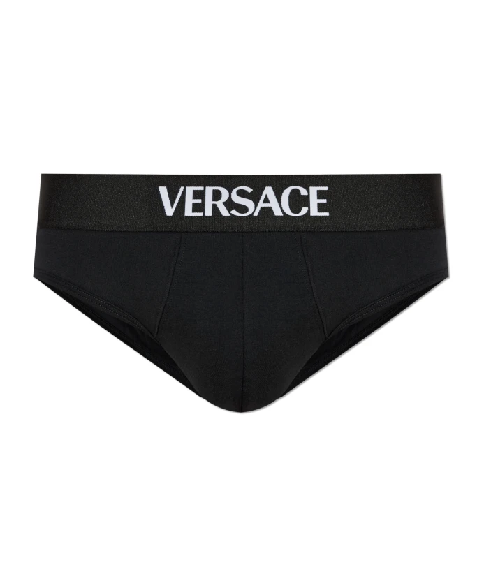 Хлопковые трусы с логотипом Versace, черный
Хлопковые трусы с логотипом Versace, черный