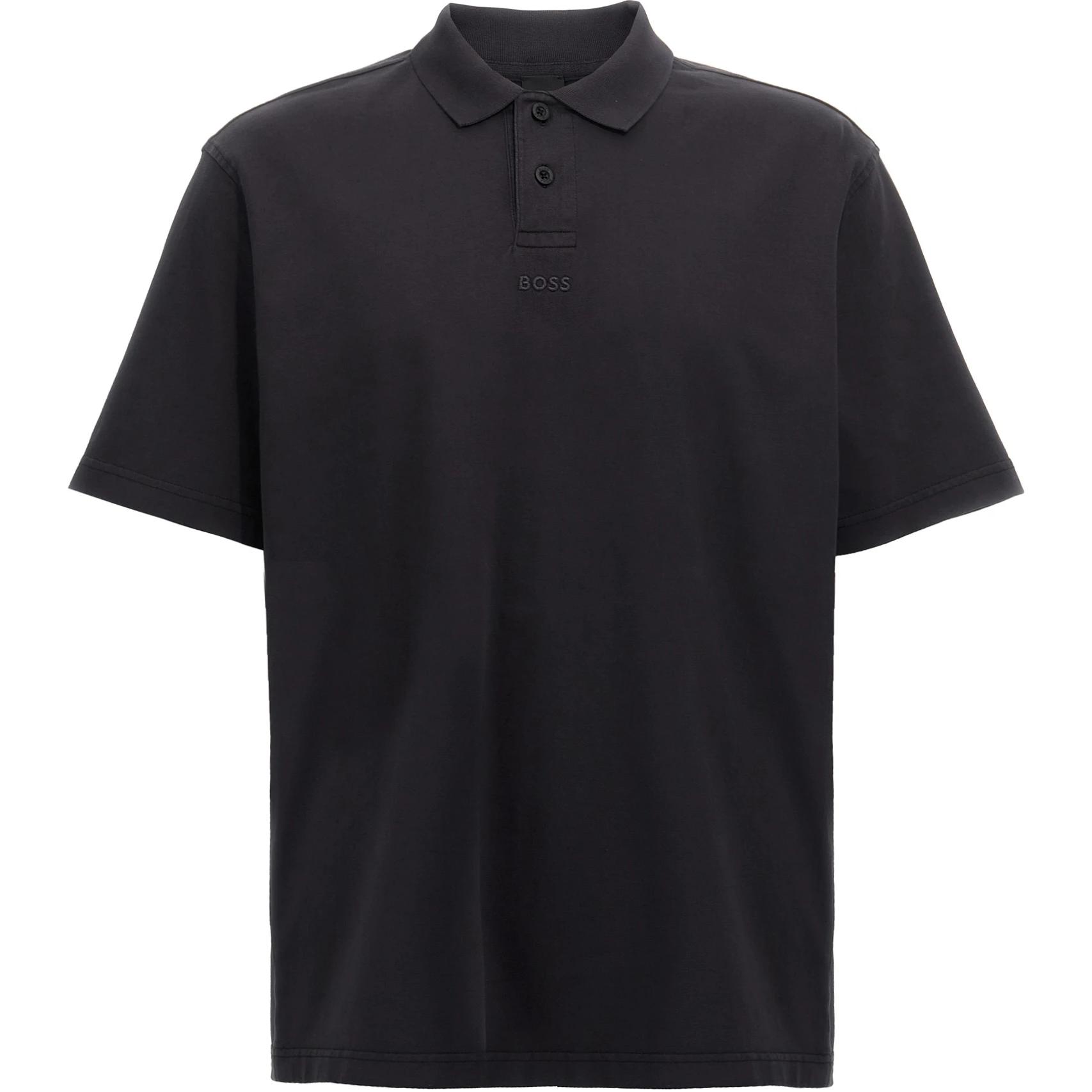Футболка поло с коротким рукавом и тисненым логотипом HUGO BOSS, черная
Футболка поло с коротким рукавом и тисненым логотипом HUGO BOSS, черная
