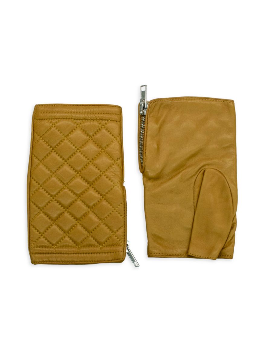 Стеганые кожаные перчатки без пальцев Portolano, цвет Golden Sun
Стеганые кожаные перчатки без пальцев Portolano, цвет Golden Sun