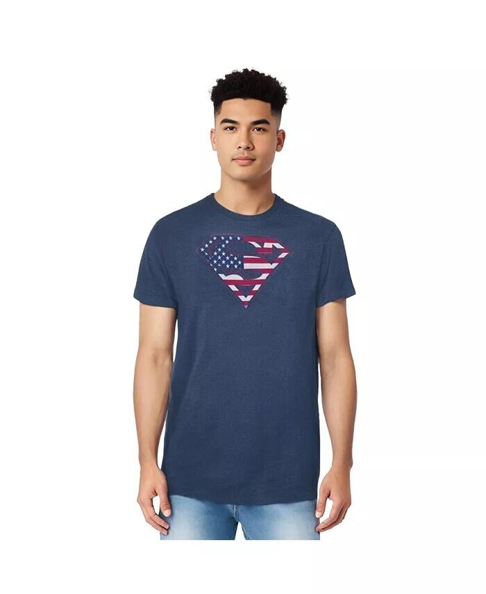 Мужская футболка US Shield Adult Heather Superman, синий 
Мужская футболка US Shield Adult Heather Superman, синий