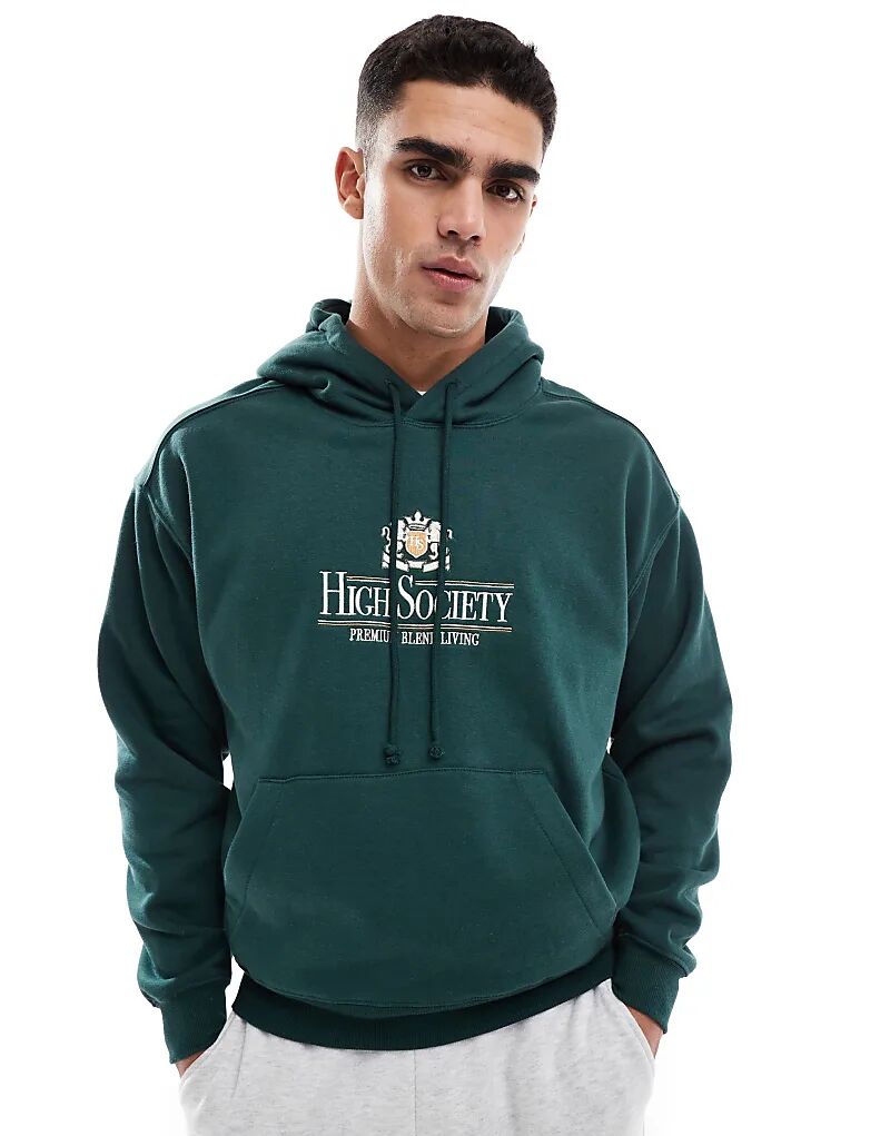 Толстовка с капюшоном Cotton On box fit с надписью High Society зеленого цвета Cotton:On
Толстовка с капюшоном Cotton On box fit с надписью High Society зеленого цвета Cotton:On