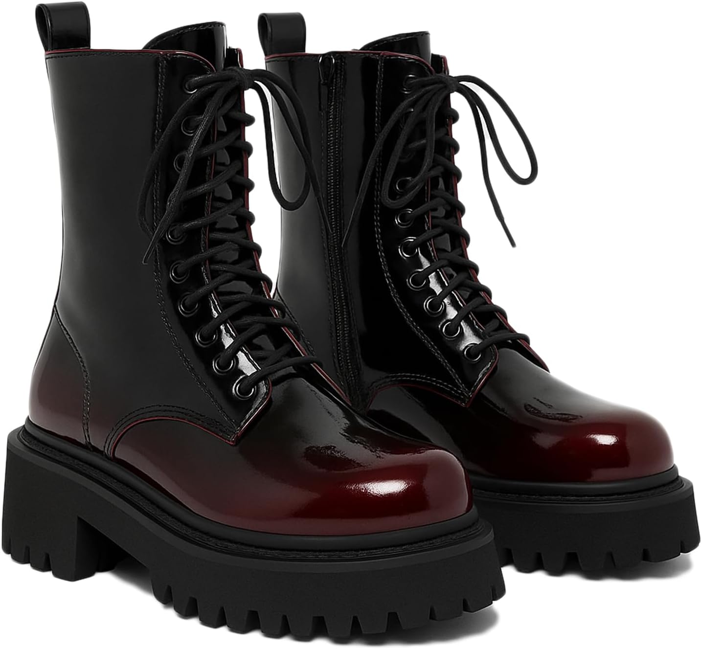 Мужские ботинки на массивной платформе из лакированной кожи, удобные, с шнуровкой и боковой молнией Twodnawk, красный
Мужские ботинки на массивной платформе из лакированной кожи, удобные, с шнуровкой и боковой молнией Twodnawk, красный