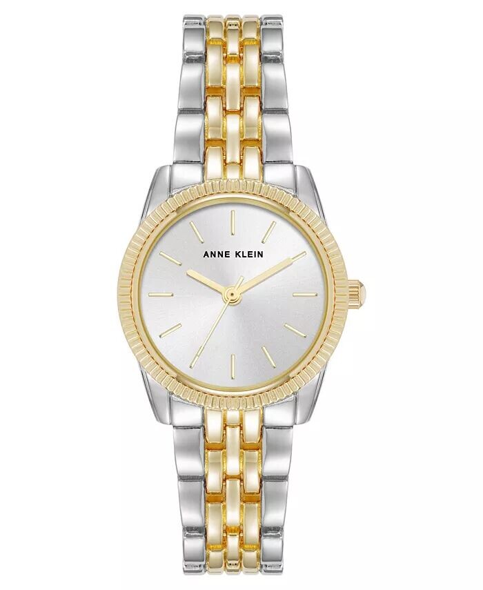Женские кварцевые повседневные двухцветные часы из сплава с монетной кромкой, 26 мм Anne Klein, мультиколор
Женские кварцевые повседневные двухцветные часы из сплава с монетной кромкой, 26 мм Anne Klein, мультиколор