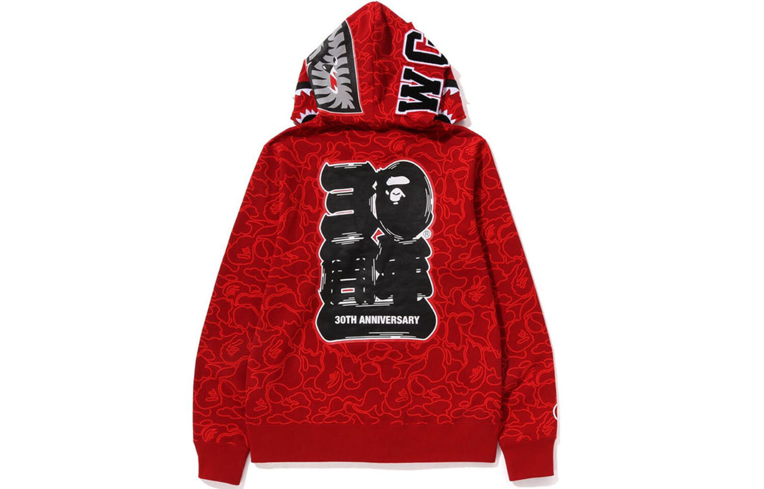 BAPE 30th Anniversary Line Camo Shark Толстовка с капюшоном на молнии A Bathing Ape, красный
BAPE 30th Anniversary Line Camo Shark Толстовка с капюшоном на молнии A Bathing Ape, красный