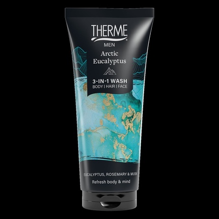 Men 3in1 Wash Arctic Eucalyptus Освежающий гель для душа для мужчин. Therme
Men 3in1 Wash Arctic Eucalyptus Освежающий гель для душа для мужчин. Therme