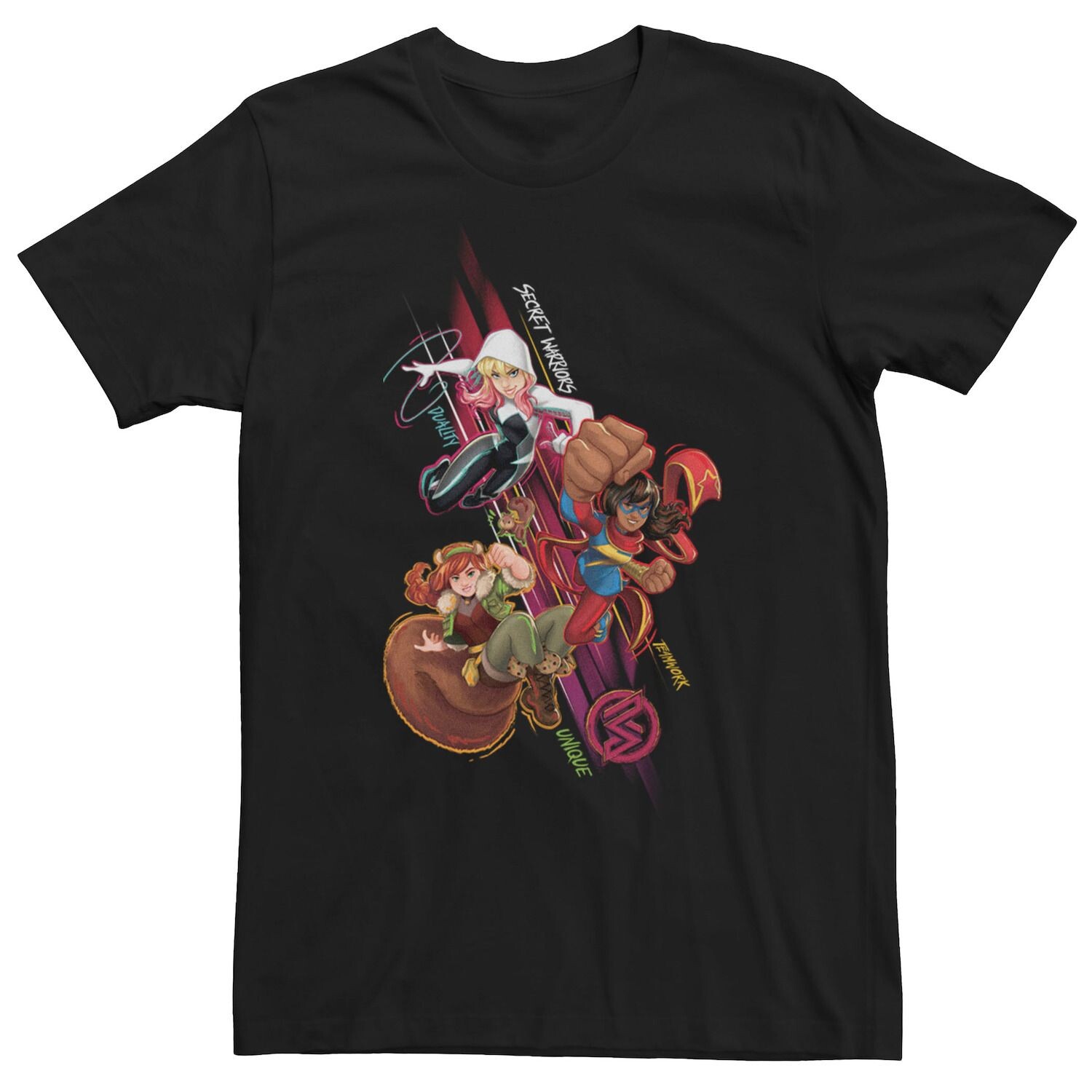 Мужская футболка с графическим рисунком Marvel Rising Secret Warriors Group Shot Action Pose
Мужская футболка с графическим рисунком Marvel Rising Secret Warriors Group Shot Action Pose