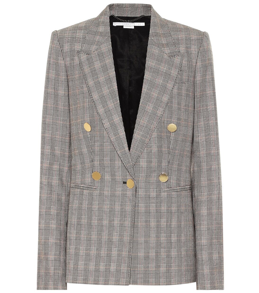 Клетчатый шерстяной пиджак Stella McCartney, черный
Клетчатый шерстяной пиджак Stella McCartney, черный