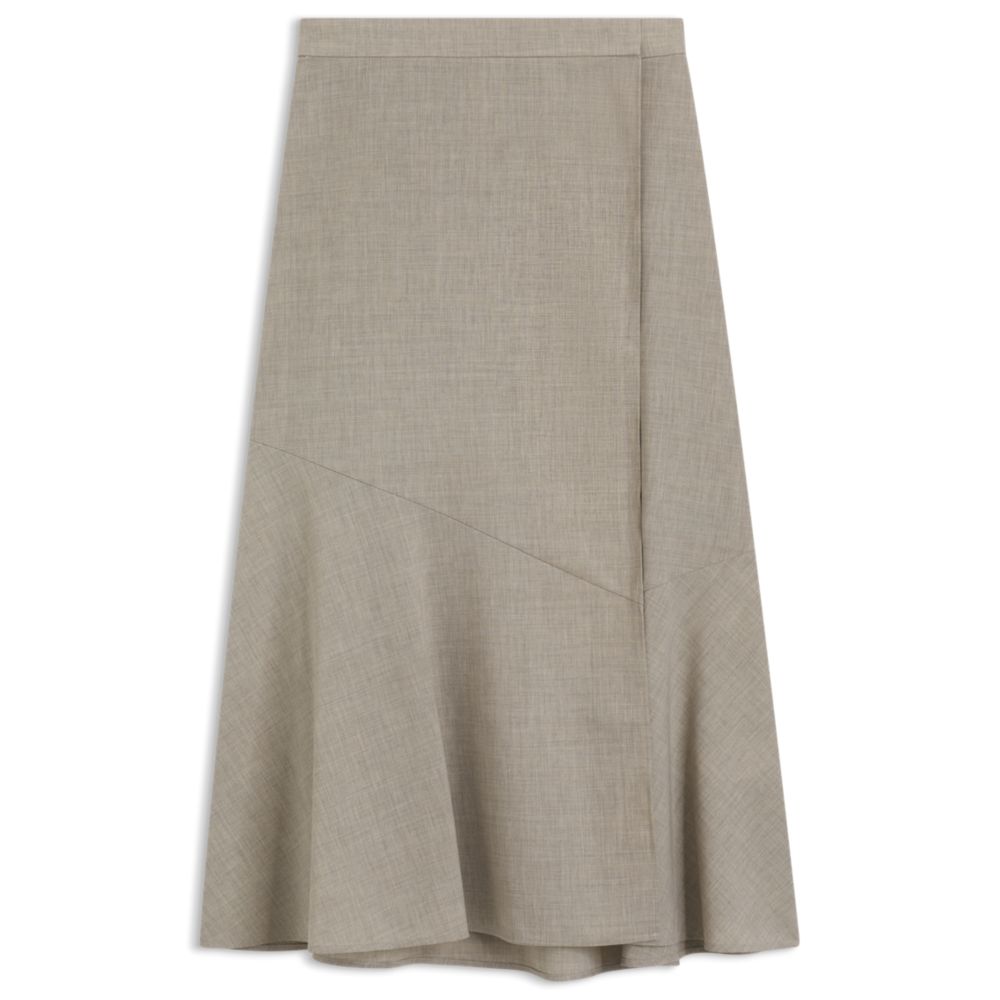 Юбка А-силуэта из меланжевой шерсти Boss, светло-бежевый
Юбка А-силуэта из меланжевой шерсти Boss, светло-бежевый