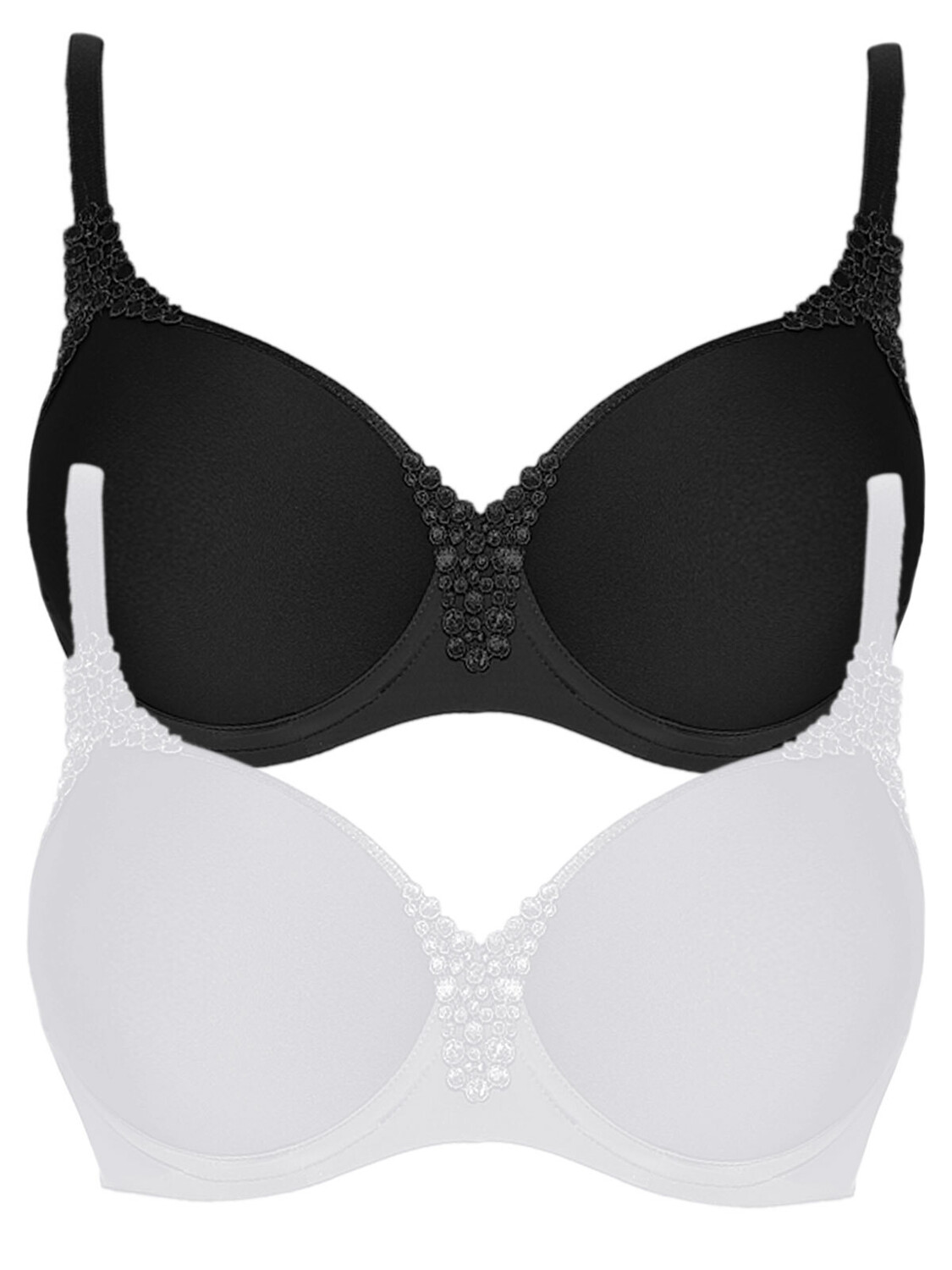 Бюстгальтер с косточками Viania 2er Pack Spacer Bügel BH Carola, черный 
Бюстгальтер с косточками Viania 2er Pack Spacer Bügel BH Carola, черный