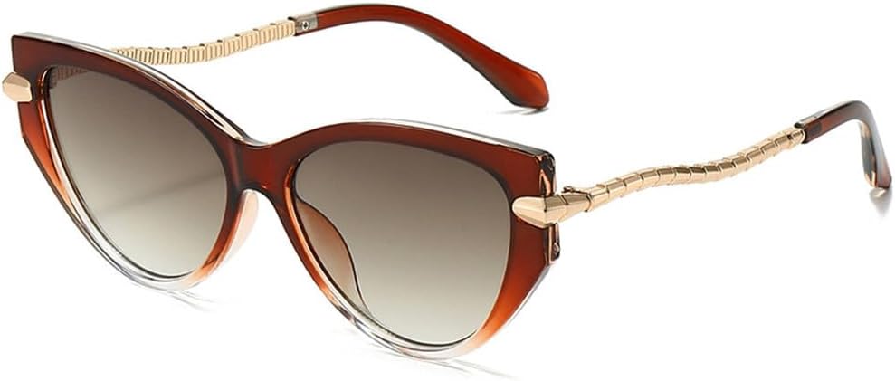 Классические солнцезащитные очки «кошачий глаз» для женщин и мужчин, винтажные солнцезащитные очки в металлической оправе, ретро-стиль, модные очки с защитой от УФ-излучения UV400 TKKTLLT, Brown Tea
Классические солнцезащитные очки «кошачий глаз» для женщин и мужчин, винтажные солнцезащитные очки в металлической оправе, ретро-стиль, модные очки с защитой от УФ-излучения UV400 TKKTLLT, Brown Tea